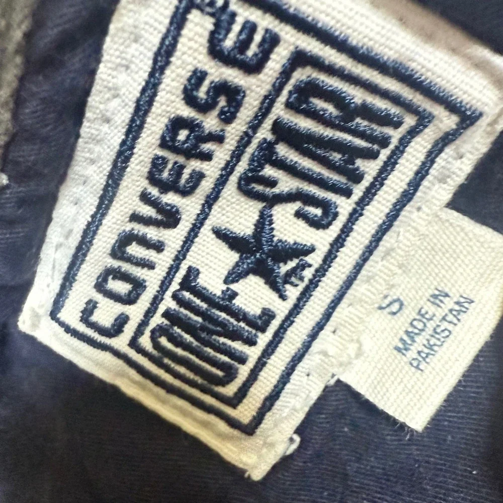 Converse One Star Pullover Men S Navy Blue Quarter Zip Cotton Ribbed Utility Y2K